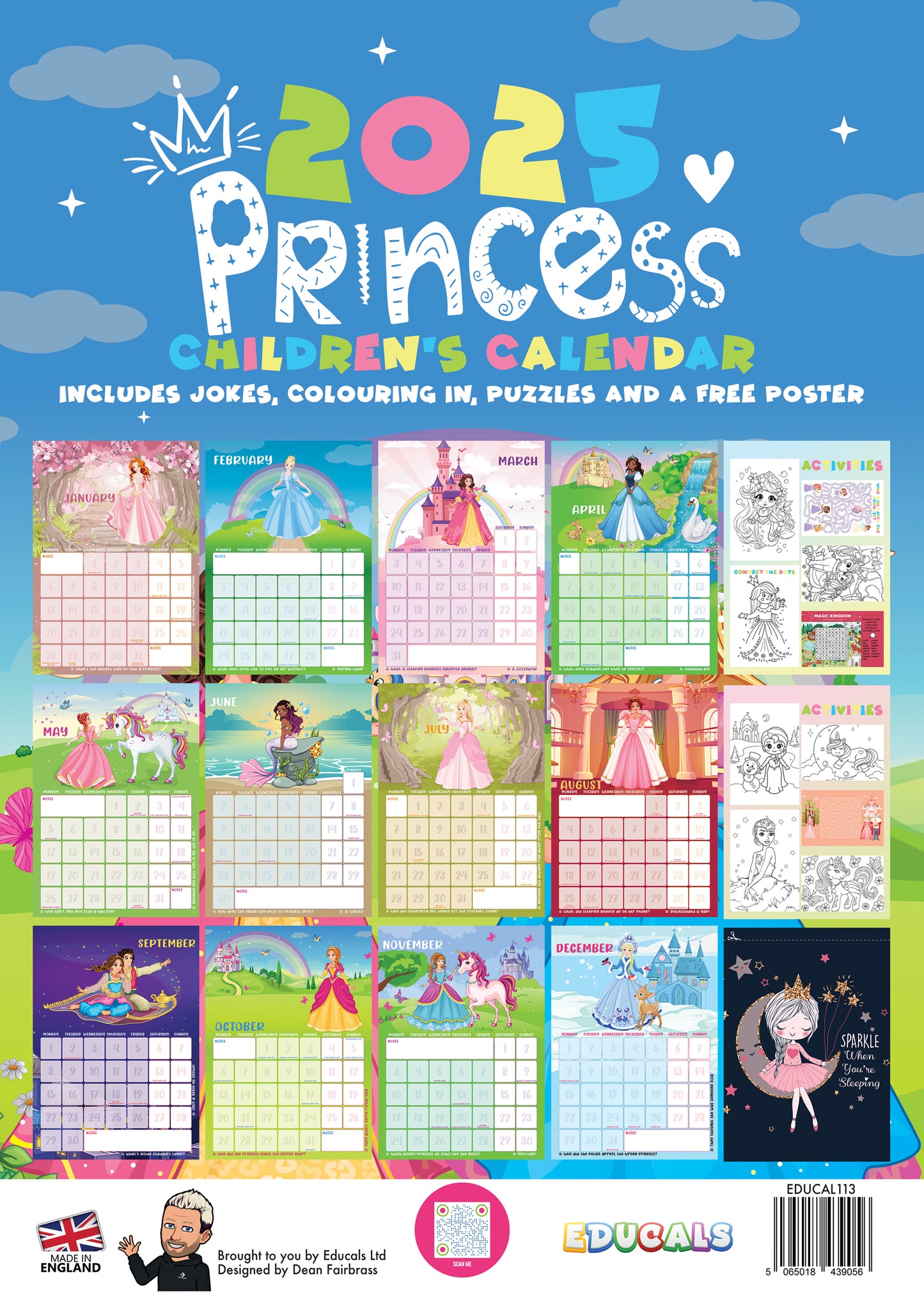 Children's 2025 Princess Calendar