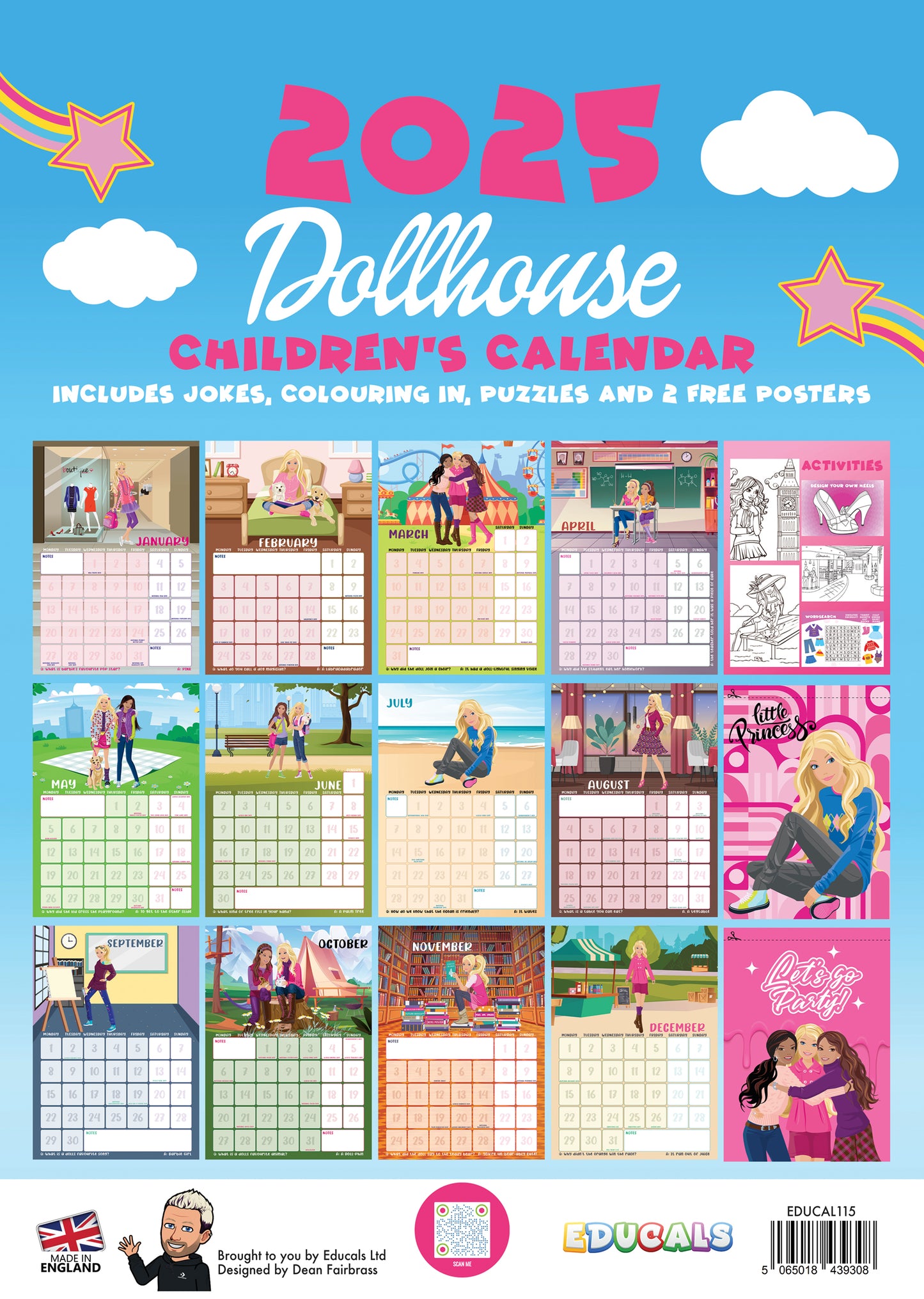 Children's 2025 Dollhouse Calendar