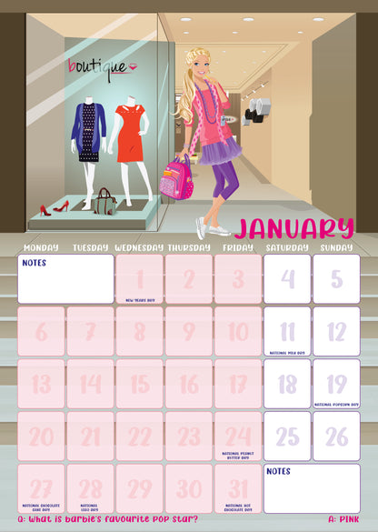 Children's 2025 Dollhouse Calendar